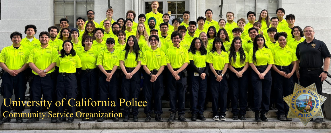 Community Service Officers on the North Sproul Hall steps