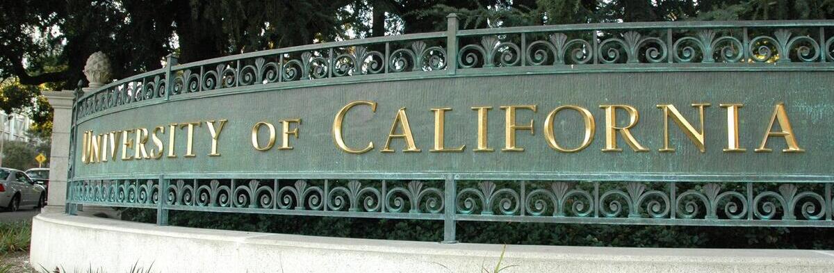 Picture of the University of California sign