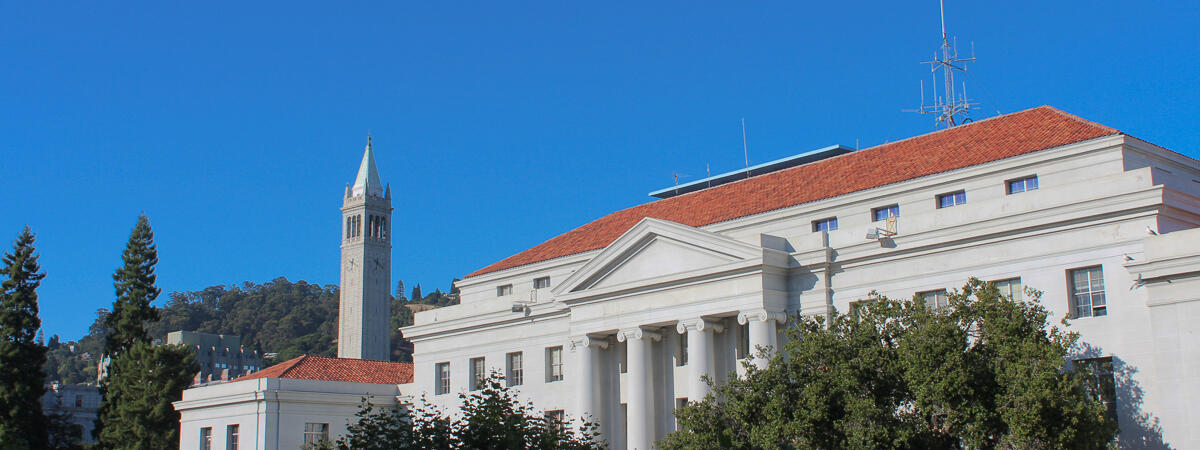 View of Sproul Hall from Balcony of Student Union